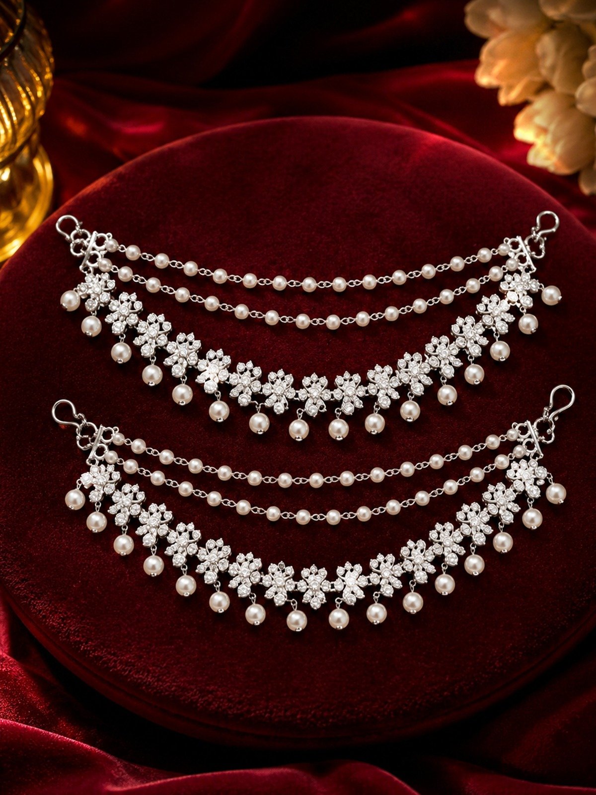 CZ Matte Finish Kada Bangles D499652D