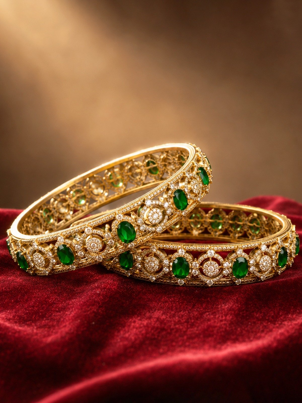 CZ Matte Finish Kada Bangles D499652D